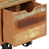 Side Table 40x40x45 cm Solid Reclaimed Wood - 45-Degree Angle