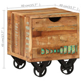 Side Table 40x40x45 cm Solid Reclaimed Wood - Extra Image