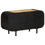 TV Cabinet 90x30x48 cm Rough Mango Wood - Side View