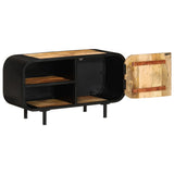 TV Cabinet 90x30x48 cm Rough Mango Wood - Top-Down View