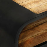 TV Cabinet 90x30x48 cm Rough Mango Wood - Rear View