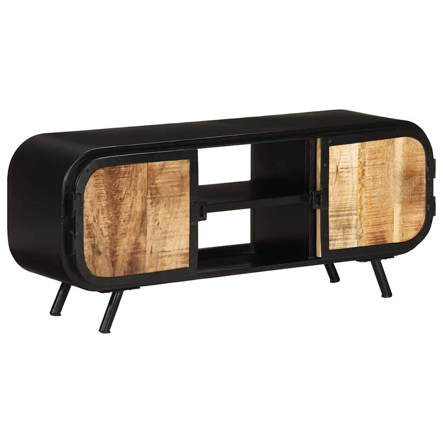 TV Cabinet 110x30x45 cm Rough Mango Wood