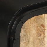 TV Cabinet 110x30x45 cm Rough Mango Wood - Rear View