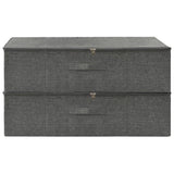 Storage Boxes 2 pcs Fabric 70x40x18 cm Anthracite - Side View