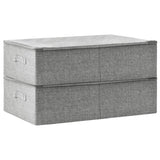 Storage Boxes 2 pcs Fabric 70x40x18 cm Grey - Top-Down View