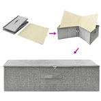 Storage Boxes 2 pcs Fabric 70x40x18 cm Grey
