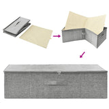 Storage Boxes 2 pcs Fabric 70x40x18 cm Grey - 45-Degree Angle