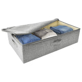 Storage Boxes 2 pcs Fabric 70x40x18 cm Grey - Close-Up Angle