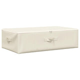 Storage Box Fabric 70x40x18 cm Cream - Front View