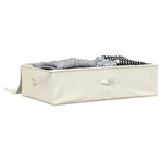 Storage Box Fabric 70x40x18 cm Cream