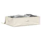 Storage Box Fabric 70x40x18 cm Cream - Side View