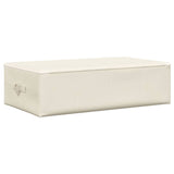 Storage Box Fabric 70x40x18 cm Cream - Rear View