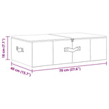 Storage Box Fabric 70x40x18 cm Cream