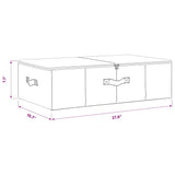 Storage Box Fabric 70x40x18 cm Cream