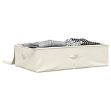 Storage Boxes 2 pcs Fabric 70x40x18 cm Cream - Side View