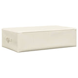 Storage Boxes 2 pcs Fabric 70x40x18 cm Cream - Rear View