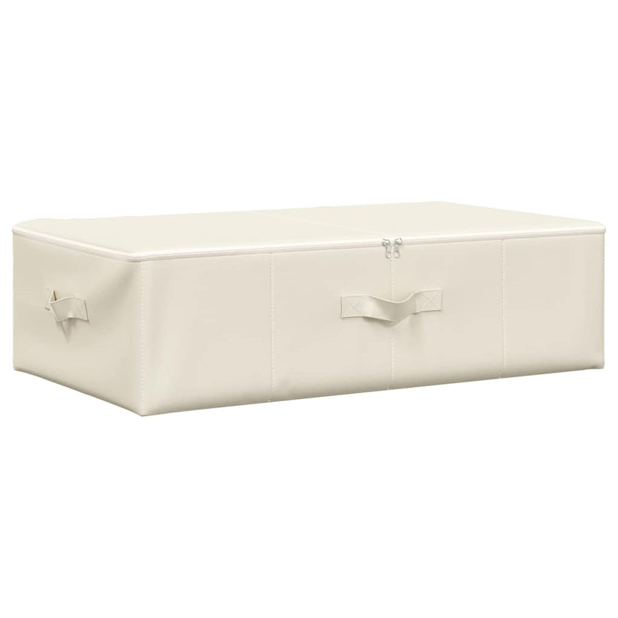 Storage Boxes 2 pcs Fabric 70x40x18 cm Cream