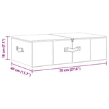 Storage Boxes 2 pcs Fabric 70x40x18 cm Cream - Extra Image