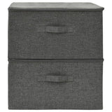 Storage Boxes 2 pcs Fabric 43x34x23 cm Anthracite - Side View
