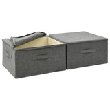 Storage Boxes 2 pcs Fabric 43x34x23 cm Anthracite - Close-Up Angle