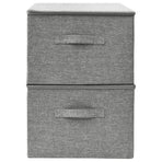 Storage Boxes 2 pcs Fabric 43x34x23 cm Grey
