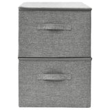 Storage Boxes 2 pcs Fabric 43x34x23 cm Grey - 45-Degree Angle