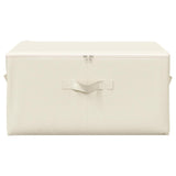Storage Boxes 2 pcs Fabric 43x34x23 cm Cream - Top-Down View