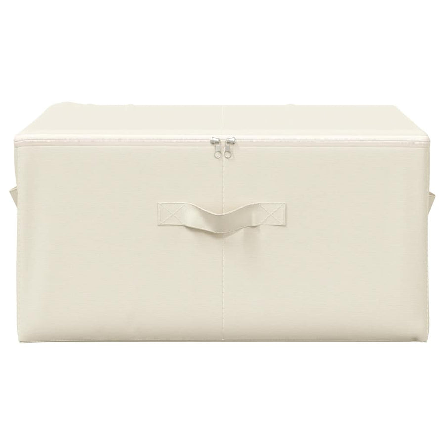 Storage Boxes 2 pcs Fabric 43x34x23 cm Cream