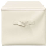 Storage Boxes 2 pcs Fabric 43x34x23 cm Cream - 45-Degree Angle