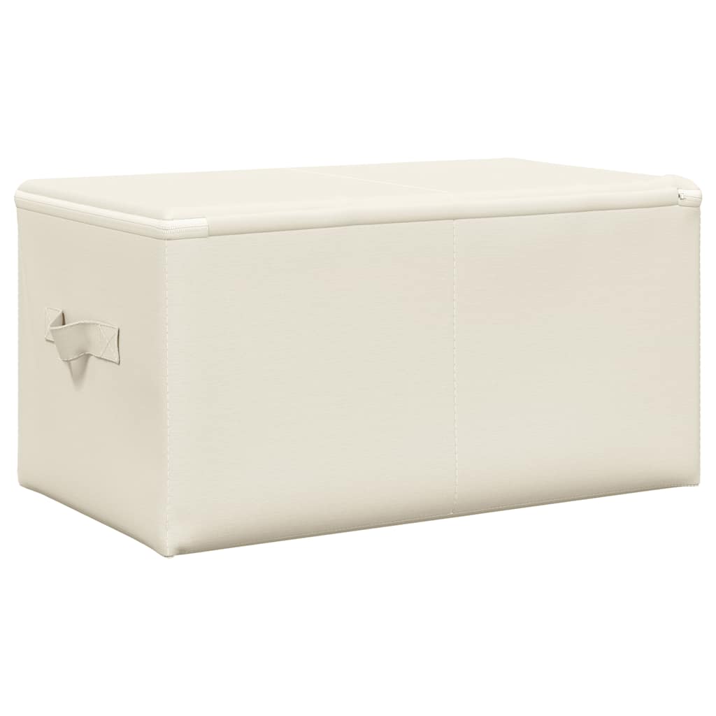 Storage Boxes 2 pcs Fabric 43x34x23 cm Cream