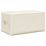 Storage Boxes 2 pcs Fabric 43x34x23 cm Cream