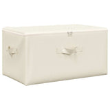Storage Boxes 2 pcs Fabric 43x34x23 cm Cream - Close-Up Angle