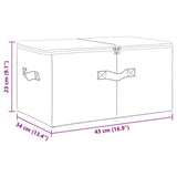 Storage Boxes 2 pcs Fabric 43x34x23 cm Cream - Extra Image
