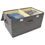 Storage Boxes 2 pcs Fabric 50x30x25 cm Anthracite - Low Angle