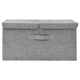 Storage Box Fabric 50x30x25 cm Grey - Side View