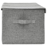 Storage Box Fabric 50x30x25 cm Grey - 45-Degree Angle