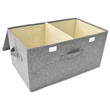 Storage Box Fabric 50x30x25 cm Grey - Close-Up Angle