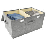 Storage Box Fabric 50x30x25 cm Grey - Low Angle