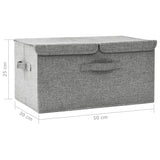 Storage Box Fabric 50x30x25 cm Grey - Extra Image