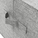 Storage Boxes 2 pcs Fabric 50x30x25 cm Grey - Extra Image