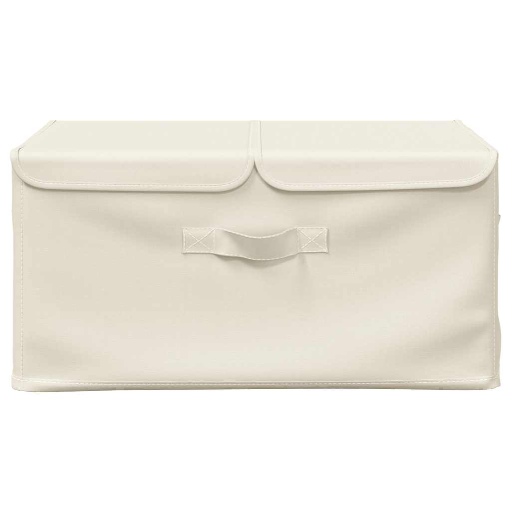 Storage Box Fabric 50x30x25 cm Cream