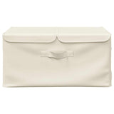 Storage Box Fabric 50x30x25 cm Cream - Top-Down View