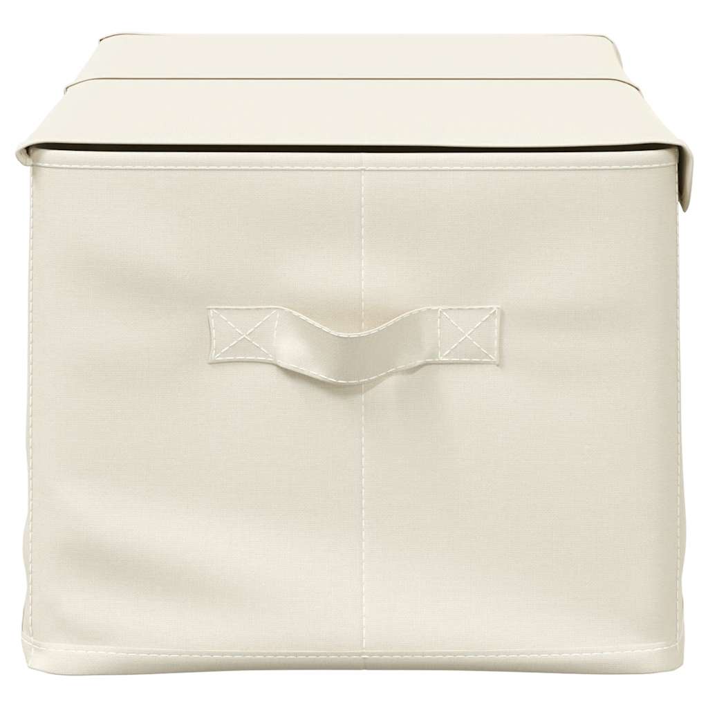 Storage Box Fabric 50x30x25 cm Cream