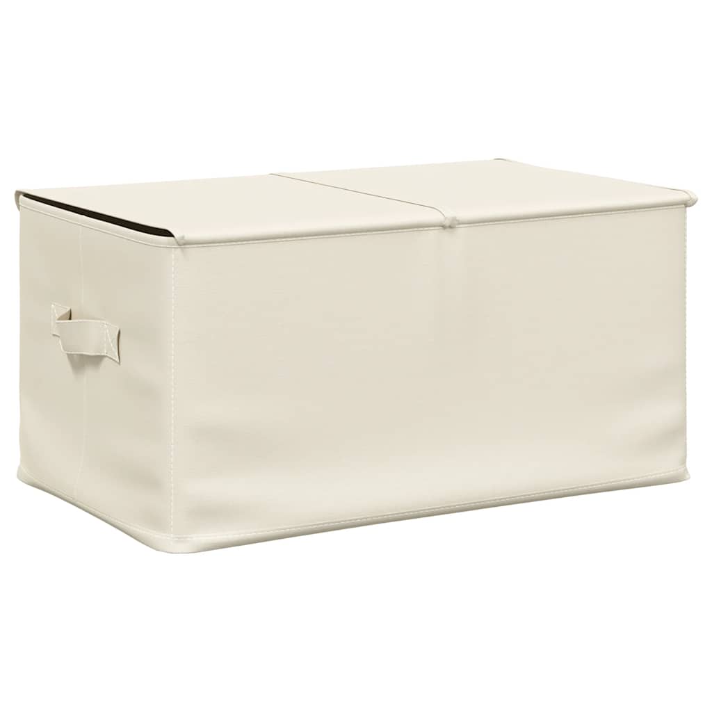 Storage Box Fabric 50x30x25 cm Cream