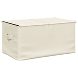 Storage Box Fabric 50x30x25 cm Cream - Rear View