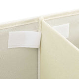 Storage Box Fabric 50x30x25 cm Cream