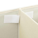 Storage Box Fabric 50x30x25 cm Cream - Low Angle