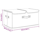 Storage Box Fabric 50x30x25 cm Cream