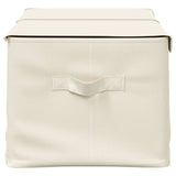Storage Boxes 2 pcs Fabric 50x30x25 cm Cream