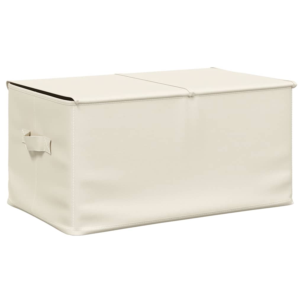 Storage Boxes 2 pcs Fabric 50x30x25 cm Cream